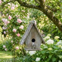Artículo Pajarera decorativa para colgar Birdhouse Deco Grey H22cm