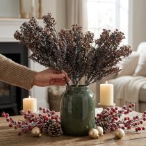 Artículo Plantas artificiales marrón decoración otoño decoración invierno Drylook 38cm 3 piezas