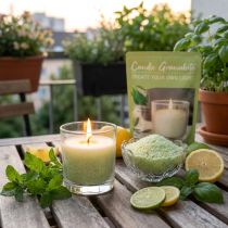Artículo Vela de cera en gránulos con mecha de arena y aroma a limoncillo, 400 g