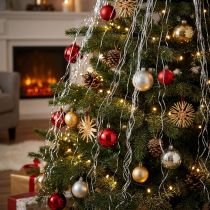 Artículo Oropel plata decoración árbol decoración navideña 50cm
