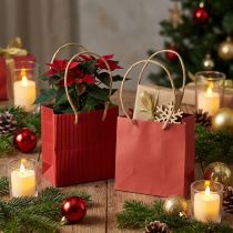 Artículo Bolsas de regalo, bolsas de papel con asas, rojas, 12×12×12 cm, 6 unidades