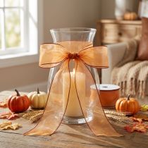 Artículo Cinta de gasa cinta de organza organza naranja 40mm 20m