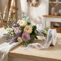 Artículo Cinta de organza, cinta de gasa, cinta decorativa, lavanda, 40 mm, 20 m
