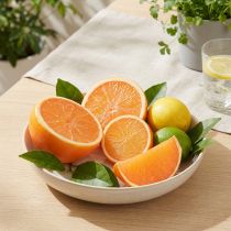Artículo Naranjas decorativas, trozos de fruta artificial de 5-7 cm, decoración de verano de tacto real