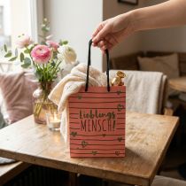 Artículo Bolsa de regalo con corazones “Persona favorita” papel 18×10×23cm 2uds