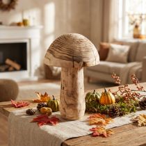 Artículo Seta de madera grande seta decorativa madera Paulownia Ø21cm H33cm