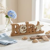 Artículo Decoración de mesa marinera “Relax” soporte madera de mango 28×10cm