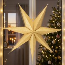 Artículo Luces de estrellas navideñas, decoración de estrellas de papel, diseño festivo y elegante.