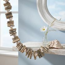 Artículo Guirnalda decorativa conchas y madera flotante 90cm
