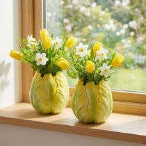 Artículo Jarrón con un llamativo motivo de tulipanes. Perfecto para decorar el salón. 16 cm (2 unidades).