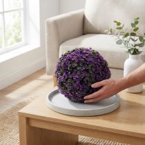 Artículo Bola decorativa en bola vegetal violeta artificial Ø18cm 1ud