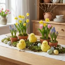 Artículo Pollitos decorativos, perfectos para celebraciones de Pascua en el salón o el jardín, 7cm, 6 piezas
