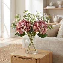 Artículo Hortensia Artificial Grande Rosa Malva Ø15cm L58cm 2ud