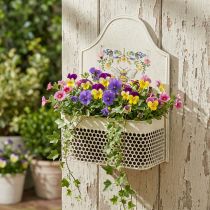 Artículo Jardinera colgante Metal Motivo abeja Color crema A37cm
