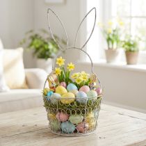 Artículo Cesta de Pascua cesta de alambre Conejito de Pascua Shabby Ø12cm H26,5cm