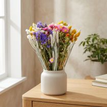 Artículo Ramo de flores secas, siemprevivas, lavanda marina, phalaris, granos, 55 cm
