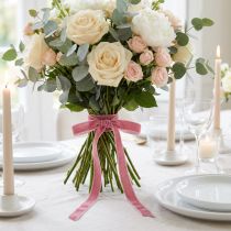 Artículo Cinta de terciopelo rosa viejo cinta decorativa terciopelo 20mm 10m