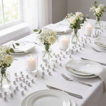 Artículo Cuentas decorativas Ø10mm plata 115 piezas