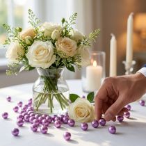 Artículo Cuentas decorativas Ø10mm violeta 115 piezas