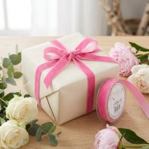 Artículo Cinta terciopelo Cinta regalo Cinta deco Rosa 10mm 20m
