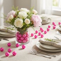 Artículo Cuentas decorativas Ø2cm rosa 12 piezas