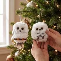 Artículo Adornos de búhos, figuritas de búhos para colgar, blancas y grises, 6 cm, 2 piezas