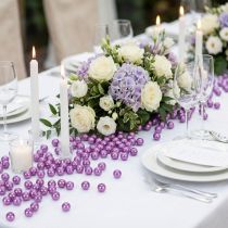 Artículo Cuentas decorativas de Ø8 mm, color violeta, 250 unidades.