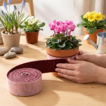 Artículo Cinta de fieltro bicolor, cinta para macetas, cinta de fieltro de lana rosa y rojo, 7,5 cm, 5 m