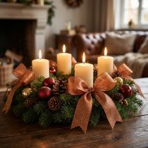 Artículo Cinta de regalo para la decoración con Lurexstreifen cobre 25mm 20m