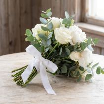 Artículo Cinta terciopelo decorativa Cinta regalo Blanco 10mm 20m