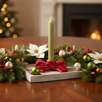 Artículo Portavelas rojos con forma de lazo para velas cónicas de 11 cm, 2 unidades.