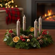Artículo Anillos para velas cónicas, juego de números para corona de Adviento, 3 cm, 4 unidades