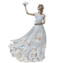 Artículo Figura de mujer pájaro. Escultura decorativa de diseño artístico para un estilo atemporal. 41 cm.