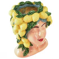 Artículo Busto de mujer macetero decoración limón Mediterráneo Al. 29 cm