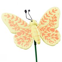 Artículo Decoración primaveral tapones florales mariposas decorativas de madera 24,5 cm 16 piezas