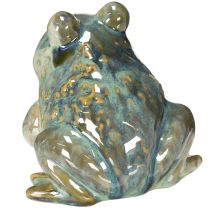 Artículo Figura de rana, decoración veraniega de cerámica para el hogar y el balcón, 12 cm.