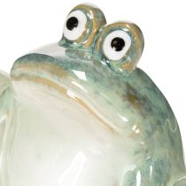 Artículo Figura decorativa de rana de cerámica, diseño detallado, encantadora idea de regalo, 13 cm