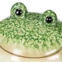 Artículo Figura decorativa de rana para una decoración divertida de hogar y jardín, verde, 11 cm, 2 piezas