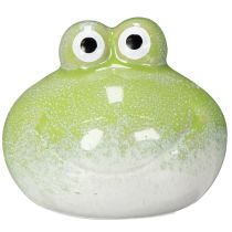 Artículo Figura decorativa de rana de cerámica para sala de estar y escritorio, 10 cm, 2 piezas