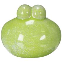 Artículo Figura decorativa de rana de cerámica para sala de estar y escritorio, 10 cm, 2 piezas