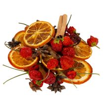 Artículo Set de decoración de rodajas de naranja secas con canela y estrellas para decoración de mesa festiva 70 g