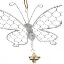 Decoración de primavera, mariposas de metal, Pascua, decoración colgante mariposa 2 piezas