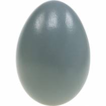 Artículo Huevos de ganso, huevos soplados grises, decoración de Pascua, paquete de 12