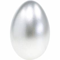 Huevos de ganso Huevos soplados de plata Decoración de Pascua 12 piezas