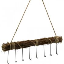 Guardarropa decoración de pared perchero perchero riel paquete de madera 52cm