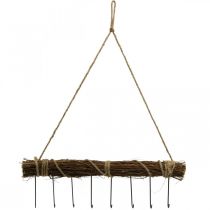 Guardarropa decoración de pared perchero perchero riel paquete de madera 52cm