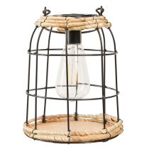 Artículo Farol de jardín Lámpara solar de jardín Metal Negro Ø17cm