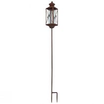 Artículo Farol de jardín decorativo de metal aspecto óxido 12cmx12cmx135cm