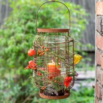 Farol de jardín mango de metal patinado vintage Ø19,5cm