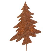 Artículo Estaca de jardín, acero envejecido, ciervo, estrella, abeto, 10/15 cm de alto, 3 piezas